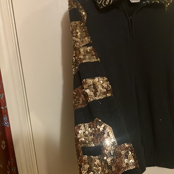 🔥VS Pink **RARE** gold bling full-zip hoodie sweatshirt jacket sz XS EUC - Picture 8 of 17